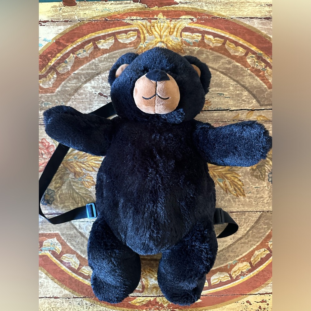 🦋UNIPAK Black Bear Plush Backpack
